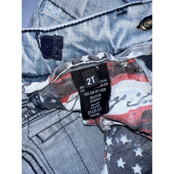 Boys Rockstar Original 2T Blue Sten Stacked Flare Jeans Distressed Denim - Picture 6 of 12